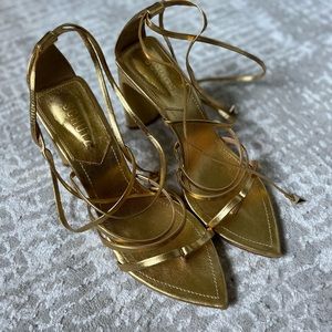 Gold Schultz heels